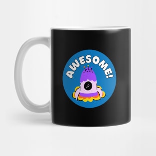 Space Rocketship Travel Mug